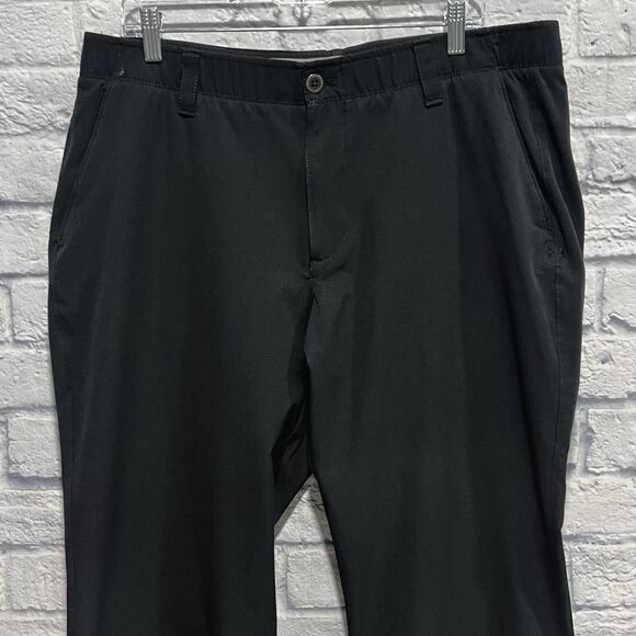 Under Armour Mens Black Performance Casual Golf Stretch Pants Sz 38X32 (36X30) - Picture 4 of 12